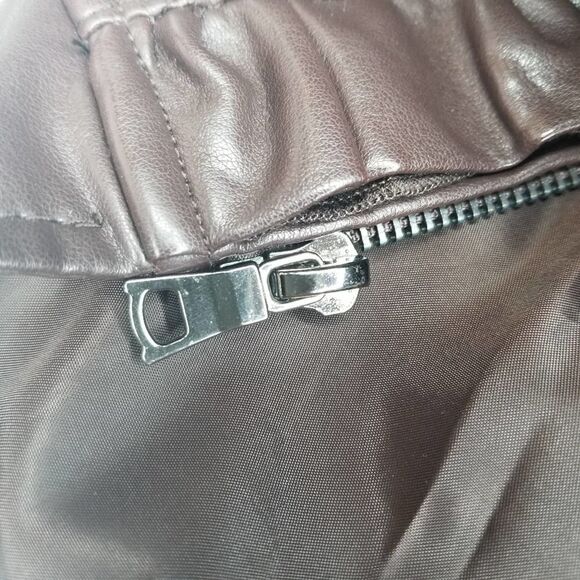 Dressbarn
Brown Faux Leather Ruffle Collar Jacket - Picture 6 of 9